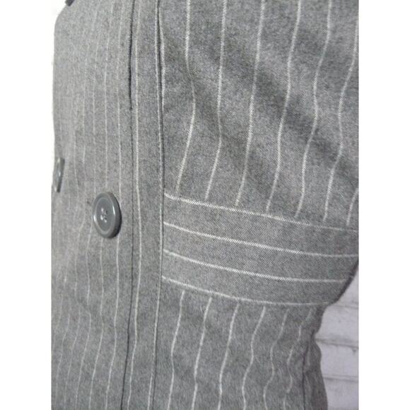 Tex by MaxAzria Dark Grey Wool-Like Pin Stripe Sheath Dress XS NWT - Picture 7 of 9